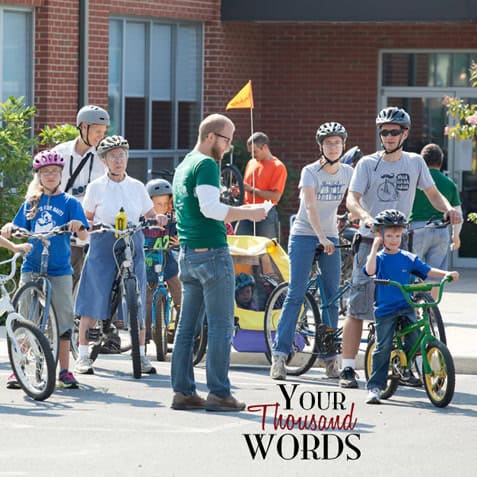 Bike Shenandoah riders prepare to depart