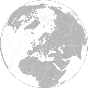 Mapa da Albânia