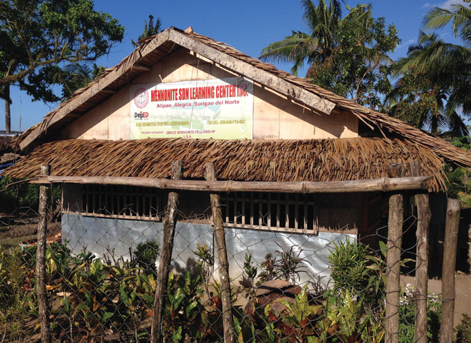 Front view of the Learning Center in Alipao