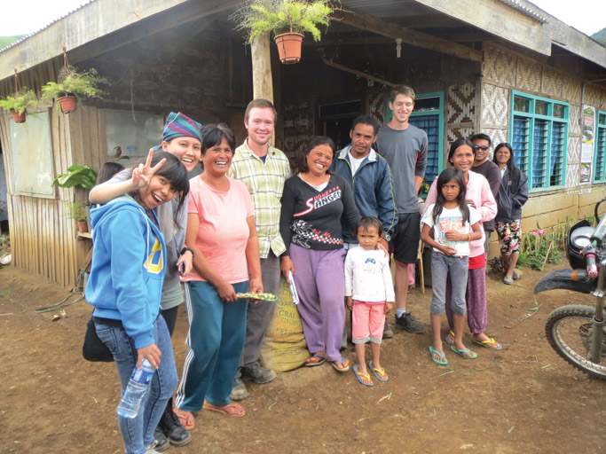 The PeaceBuilders team that visited the coffee fields of Purok Pluto, a village in Mindanao, Philippines. Photo courtesy of author