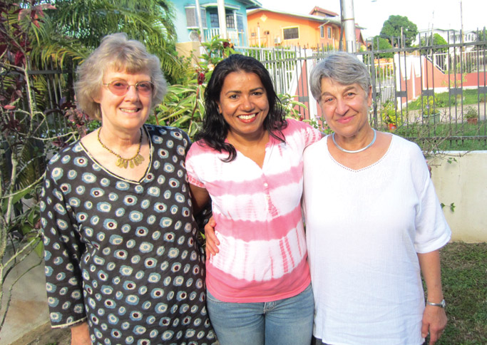 (l to r) Rhoda Keener, Marsha Ragoonath, Carolyn  Heggen, co-leaders of the seminar.