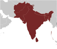 Region of South Asia