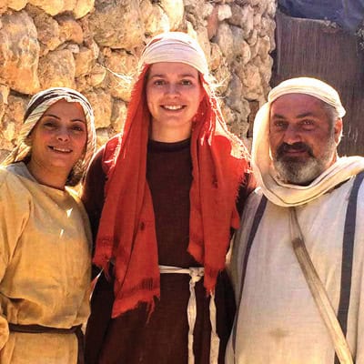 Elsa Miller with colleagues at Nazareth Village