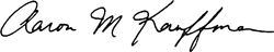 Aaron Kauffman signature