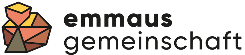 The logo for Emmaus Gemeinschaft contains symbols for the bread and cup. Photo by David Stutzman
