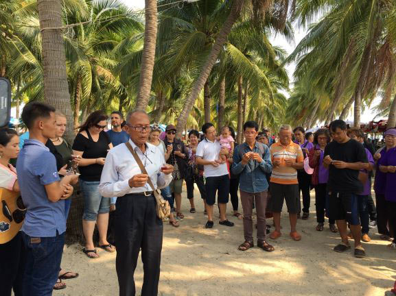 Communion on the beach.