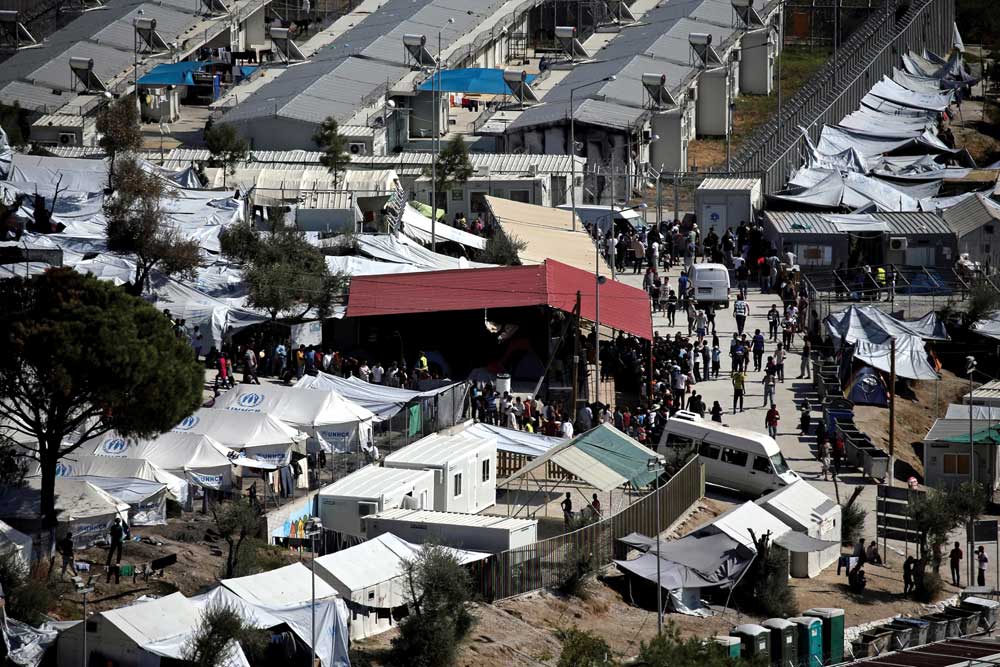 Il vasto campo profughi di Moria a Lesbo. Foto: UNHCR