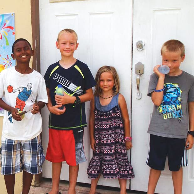 Friends at VBS in Trinidad