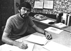Loren Horst served as Eastern Area VS Director in Winston-Salem, N.C., pictured here in 1977. The Winston-Salem VS (Voluntary Service) Unit served low-income people, senior citizens, children through day-care centers, and others in that city, while nuturing the spiritual growth of the service participants. Photo: Missionary Light, Sept-Oct 1977