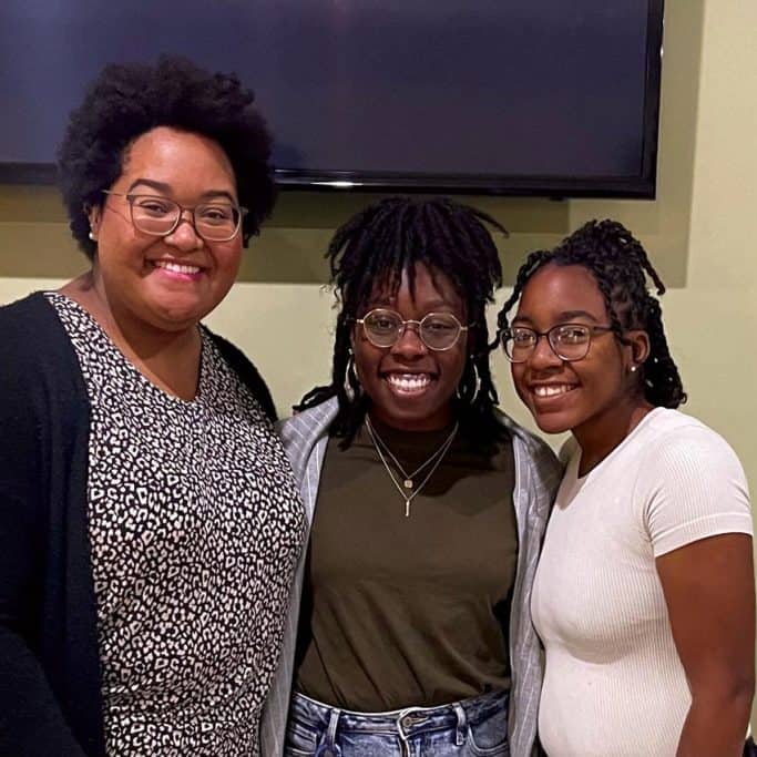 Oksana, Vicki, and Natallie, serving with ENC