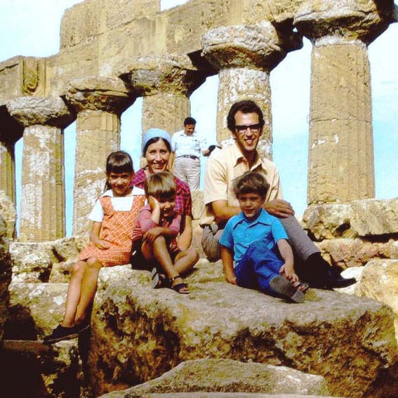 The Eberly family enjoys an outing in 1976.