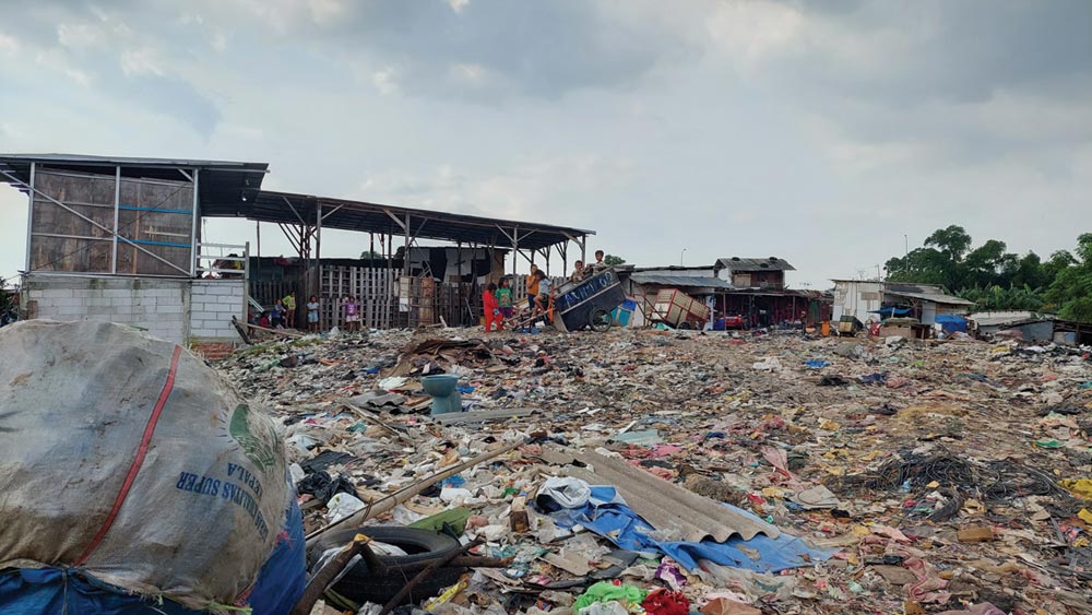 View of slum, Southeast Asia
